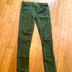 Calvin Klein Green Skinny Pants